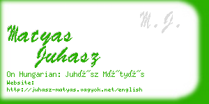 matyas juhasz business card